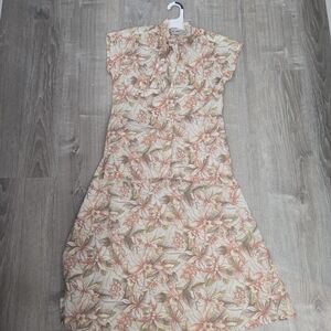 Koret Floral Skirt Set in Peach and Green